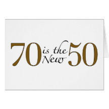 70 est les nouveaux 50 cartes de vœux