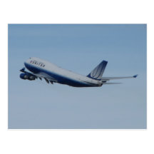 747 unis décollant cartes postales