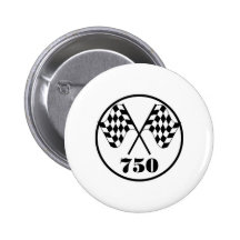 750 drapeaux Checkered Badges Avec Agrafe