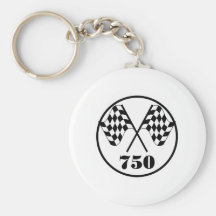 750 drapeaux Checkered Porte-clé