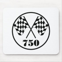750 drapeaux Checkered Tapis De Souris