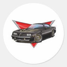 77-78 Firebird noir Autocollant