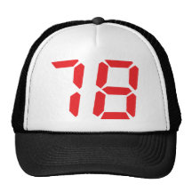 78 soixante-dix-huit nombres numériques de réveil  casquette