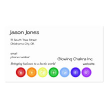 7 Chakras dans une ligne Cartes De Visite Professionnelles