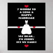 7 mots à un long et heureux mariage - affiche