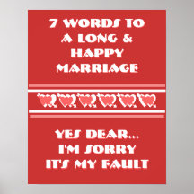 7 mots à un long et heureux mariage - affiche