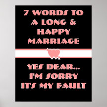 7 mots à un long et heureux mariage - affiche