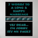 7 mots à un long et heureux mariage - affiche