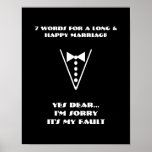 7 mots à un long et heureux mariage - affiche