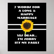 7 mots à un long et heureux mariage - affiche