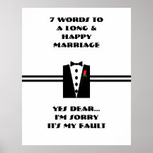 7 mots à un long et heureux mariage - affiche