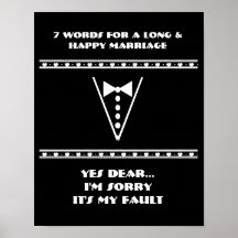 7 mots à un long et heureux mariage - affiche