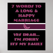 7 mots à un long et heureux mariage - affiche