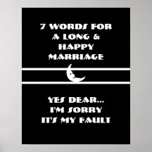 7 mots à un long et heureux mariage - affiche