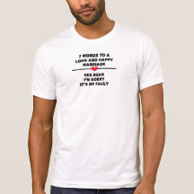 7 mots à un long et heureux mariage t-shirts