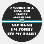 7 mots pour un long et heureux mariage adhésifs