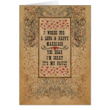 7 mots pour un long et heureux mariage carte de vœux