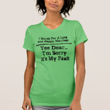 7 mots pour un long et heureux mariage - customisé t-shirts