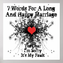 7 mots pour un long et heureux mariage poster