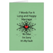 7 mots pour un long mariage carte