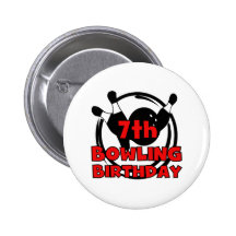 7ème Anniversaire de bowling Badge