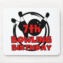 7ème Anniversaire de bowling Tapis De Souris