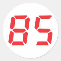 85 nombre numérique de réveil de quatre-vingt-cinq autocollants