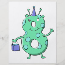 8ème bande dessinée d'anniversaire de vert turquoi prospectus personnalisés