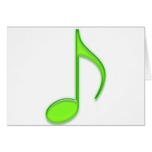 8ème Notez la grande note musicale en verre de ver Carte