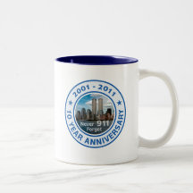 911 anniversaire de 10 ans mugs à café