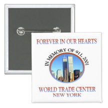 911 New York Badges Avec Agrafe