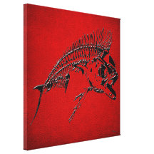 999,9 : Squelette de poissons de dauphin Impressions Sur Toile