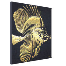 999,9 : Squelette jaune de Surgeonfish Impression Sur Toile