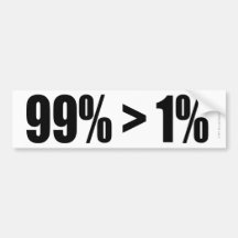 99% est plus grand que 1% autocollants pour voiture