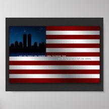 9-11 drapeau affiche