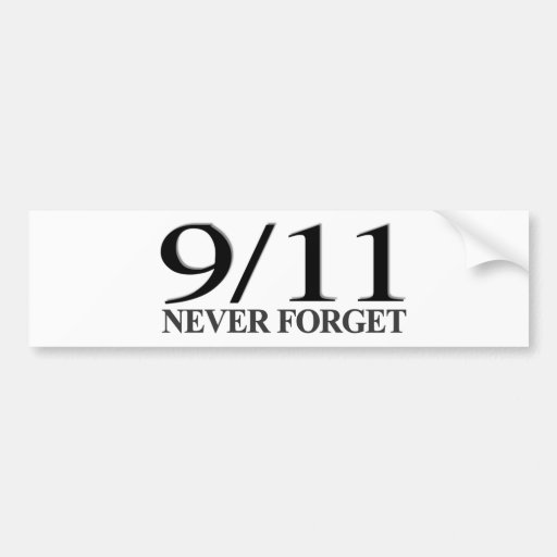 9/11 n'oubliez jamais adhésifs pour voiture