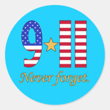 9-11 n'oubliez jamais les produits autocollant rond
