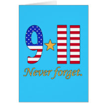 9-11 n'oubliez jamais les produits cartes de vœux