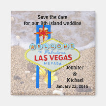 9èmes économies d'île de Las Vegas la date Magnets Pour Réfrigérateur