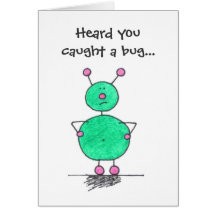 A attrapé un insecte carte de vœux