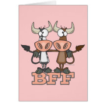 À BFF de vache de meilleurs amis amis pour toujour Cartes