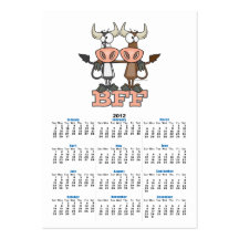 À BFF de vache de meilleurs amis amis pour toujour Cartes De Visite Personnelles