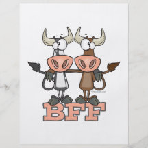 À BFF de vache de meilleurs amis amis pour toujour Prospectus Customisé