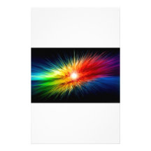 A Burst of Color Streaking Through The Galaxy Custom Stationery