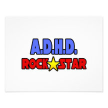 A.D.H.D. Vedette du rock Invitations Personnalisées