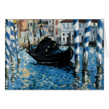 À de canal grand de le Venise - Edouard Manet Carte De Vœux
