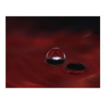 A double bubble on a red water cartes postales