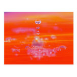 A dynamic water in red water with fire cartes postales