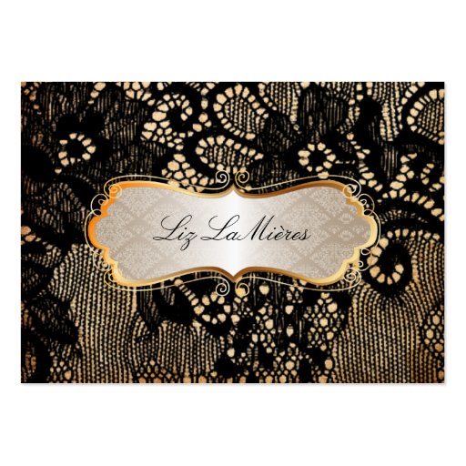 À lacets vintage/noir de PixDezines Carte De Visite