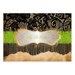 À lacets vintage/noir de PixDezines+vert Cartes De Visite Personnelles